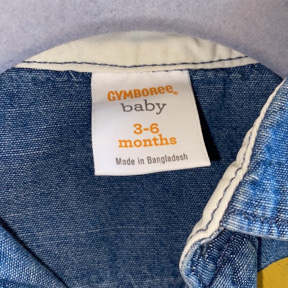 Gymboree Baby Denim Romper - Sun & Waves - Picture 3 of 4